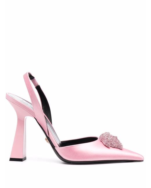 Zapatos de tacón La Medusa Versace de Cuero de color Rosa | Lyst