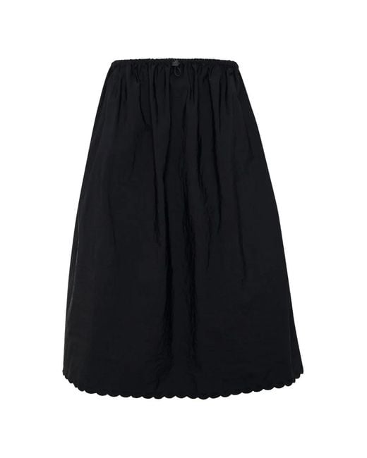 CECILIE BAHNSEN Black Fiella Embroidered Midi Skirt