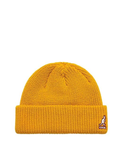 Bonnet Côtelé À Patch Logo Kangol en coloris Yellow
