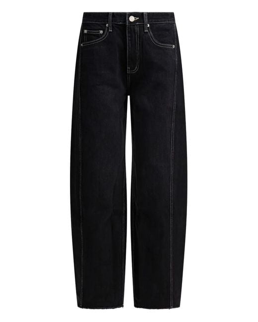 R2W Black Contrast-Stitching Jeans