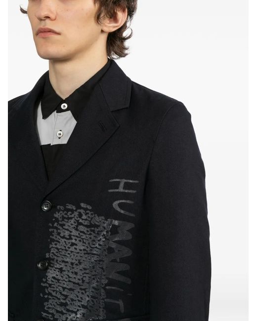 Comme des Garçons Black Graphic-Print Blazer for men