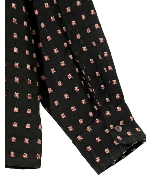Needles Black Dobby-Square Shirt for men