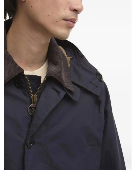 Barbour Blue Endurance Hooded Cotton Jacket for men