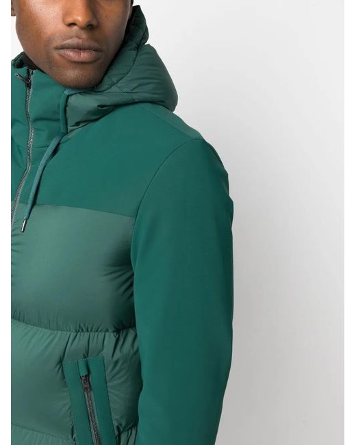 Herno Green Padded Hooded Down Jacket for men