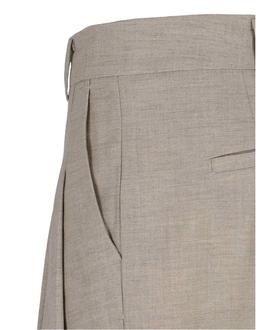 Frankie Shop Gray Gelso Pleated Trousers
