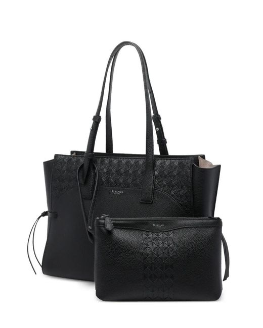 Serapian Black Mittelgroße Maro Schultertasche