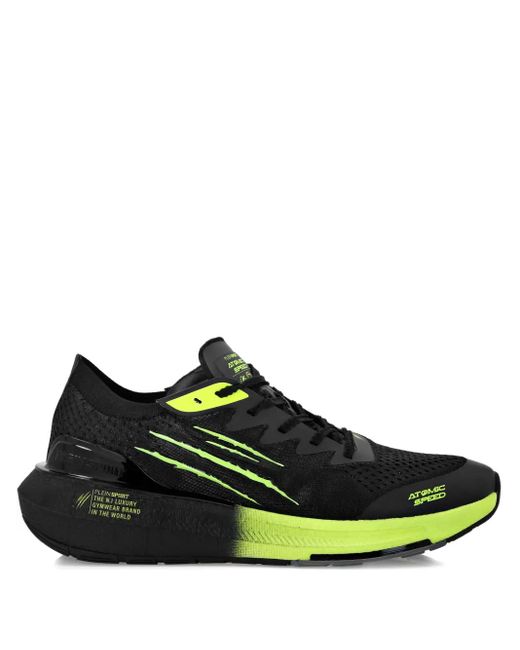 Philipp Plein Green Lace-Up Sneakers