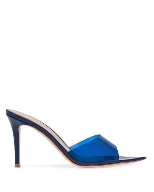 Gianvito Rossi Blue Elle 85mm Point-toe Mules