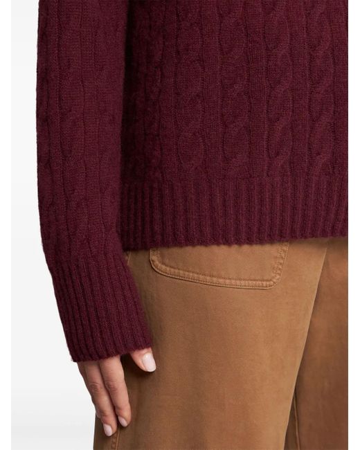 Pull En Maille Torsadée Etro en coloris Red