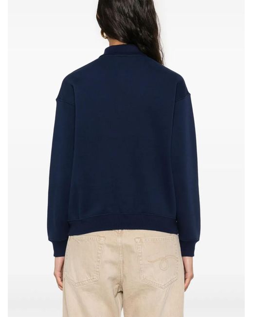 Polo Ralph Lauren Blue Polo-Pony-Motif Polo Top