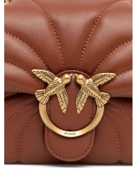 Pinko Brown Love Puff Cross Body Bag