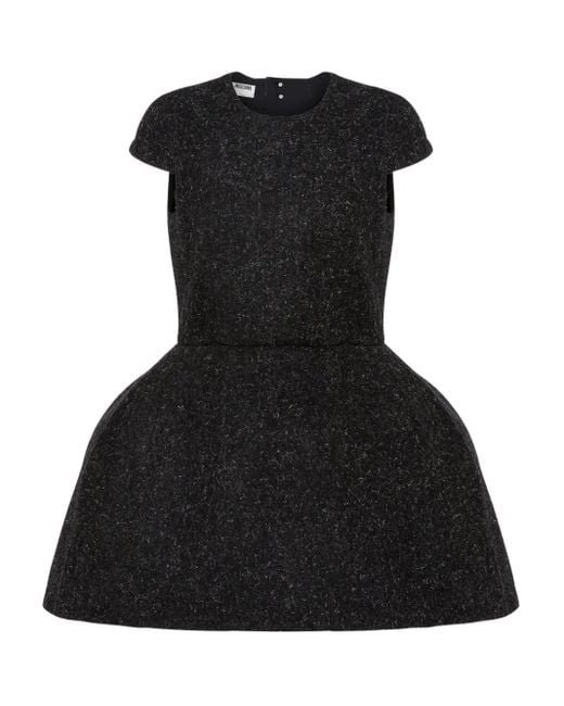 Moschino Black Balloon Short-Sleeved Mini Dress