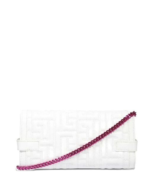 Balmain B-Buzz 23 Gewatteerde Clutch Met Omslag in het Pink