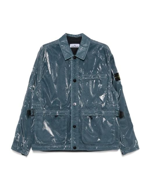 Stone Island Blue Compass-Badge Jacket for men