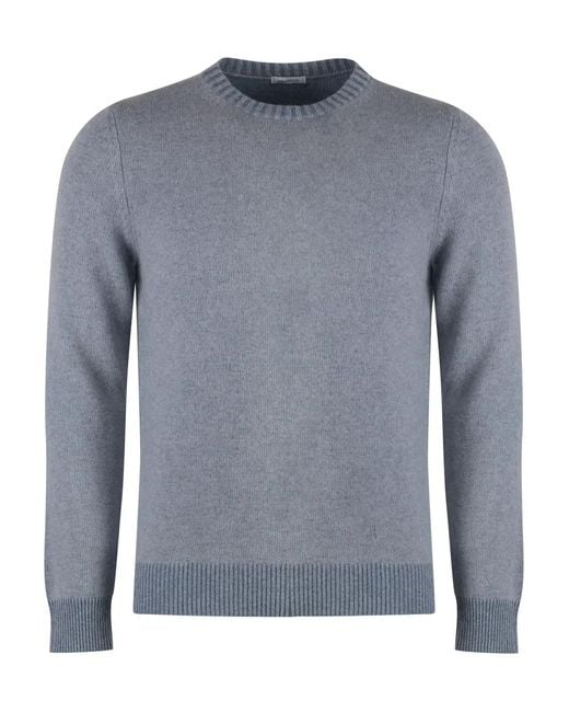 Malo Blue Cashmere Sweater for men