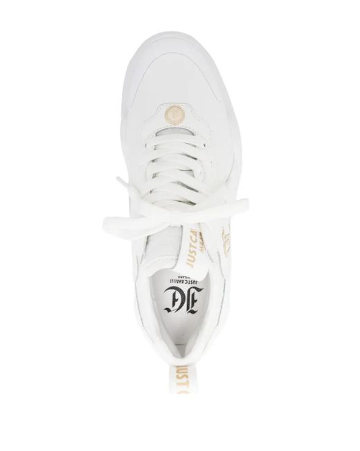 Just Cavalli White Logo-Plaque Chunky Sneakers