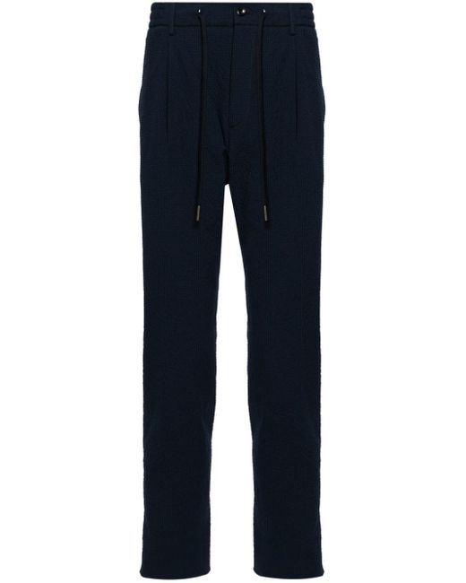 Pantalon en coton à lien de resserrage Tagliatore pour homme en coloris Blue