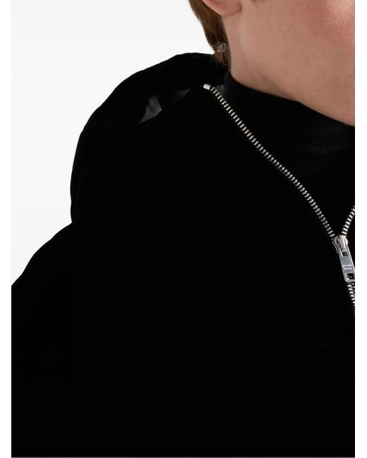 Prada Black Velvet Down Jacket