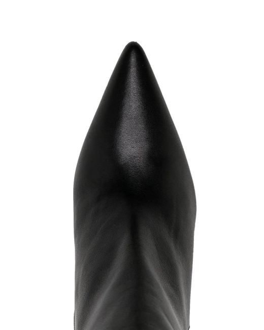 Stuart Weitzman Black Pointed-Toe 100Mm Wedge Boots