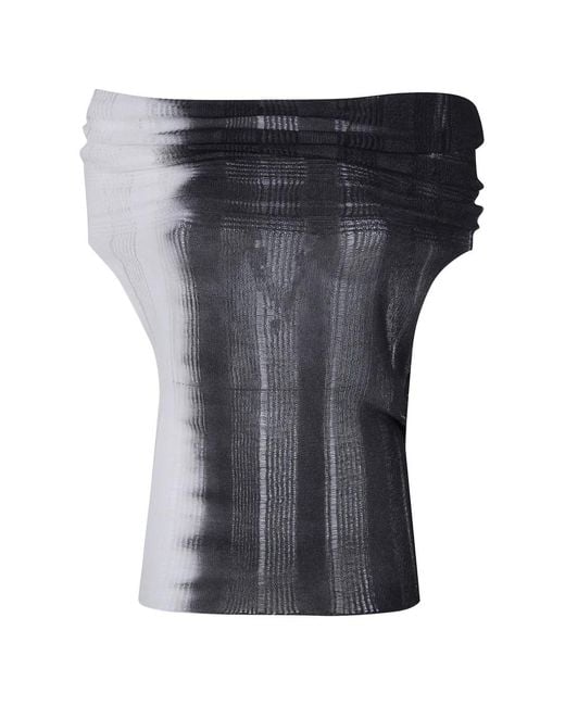 Pierantoniogaspari Gray Tie-Dye Top