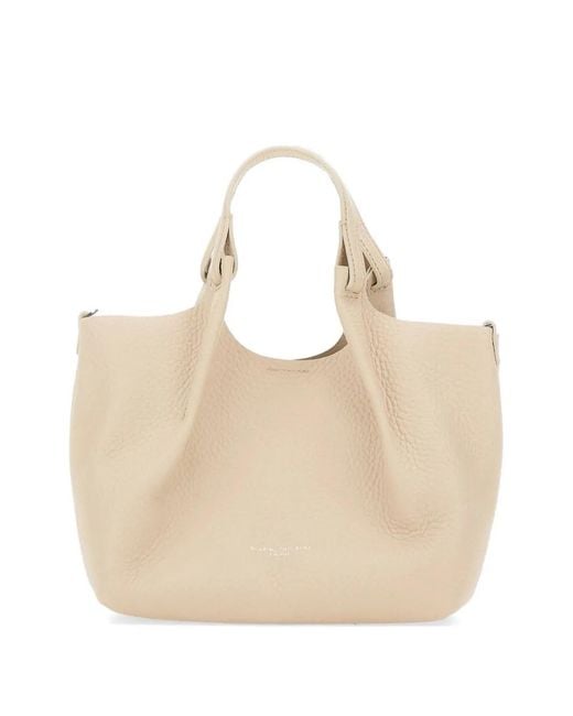 Gianni Chiarini Natural Medium Dua Pebble-Leather Tote Bag