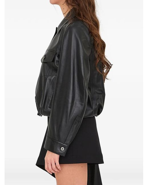 Loewe Black Button-Up Cropped Jacket