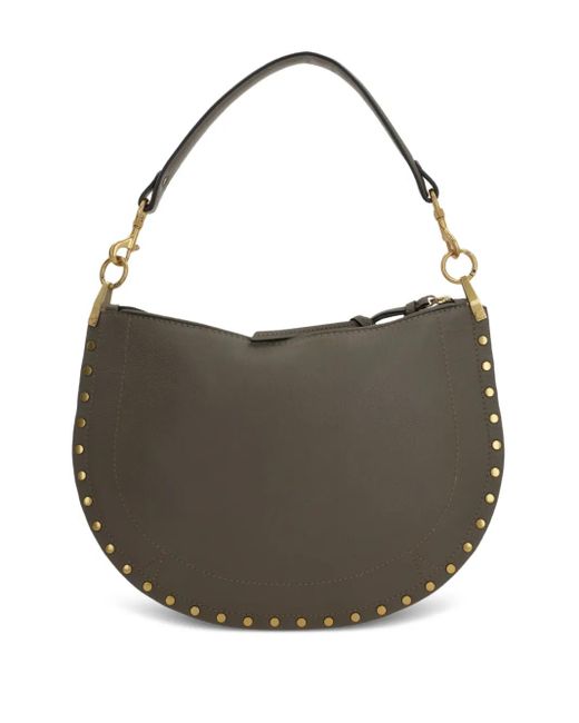 Isabel Marant Gray Oskan Half-Moon Studded Tote Bag