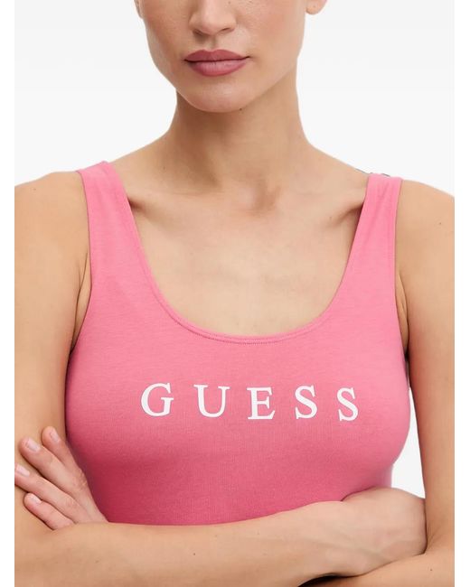 Guess Pink Carrie Logo-Print Pajamas