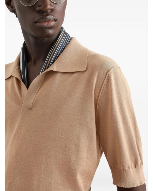 Dolce & Gabbana Natural Cashmere Polo Shirt for men