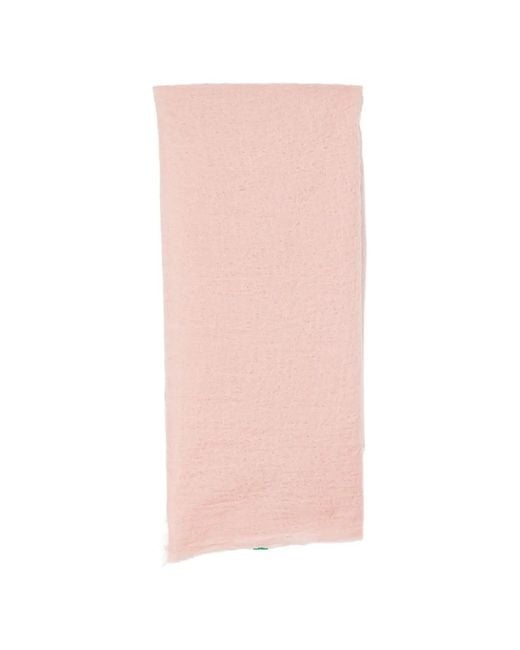 Mouleta Pink Frayed-Edge Scarf