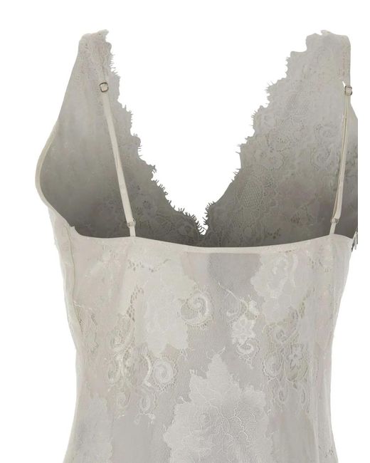 Herskind Gray Lace-Panelled Bodysuit