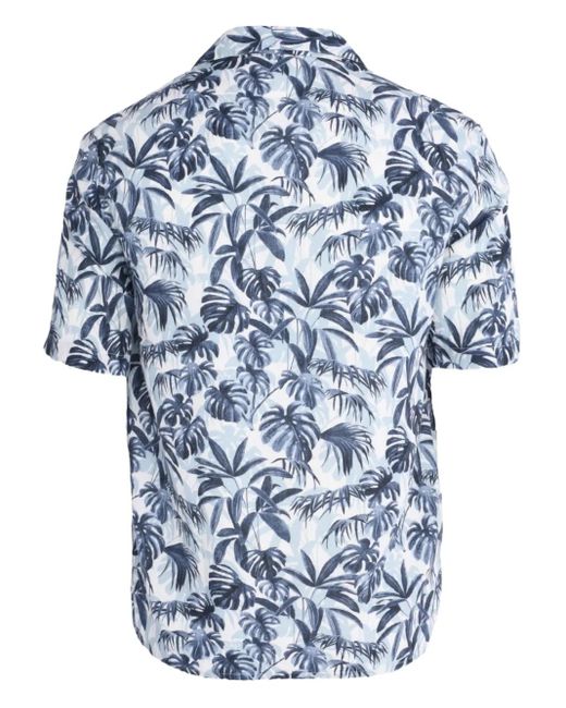 Alessandro Gherardi Blue Floral-Print Shirt for men