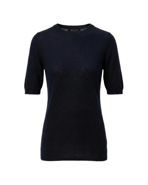 Fabiana Filippi Black Short-Sleeve Top