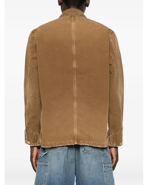 Carhartt Brown Chore Logo-Patch Jacket for men