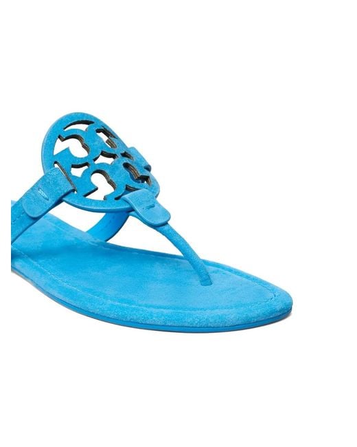 Tory Burch Blue Miller Suede Sandals
