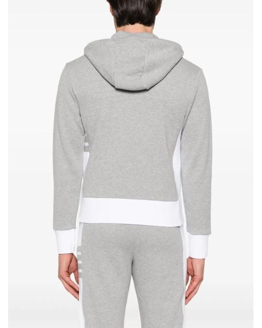 Thom Browne Gray 4-Bar Hoodie for men