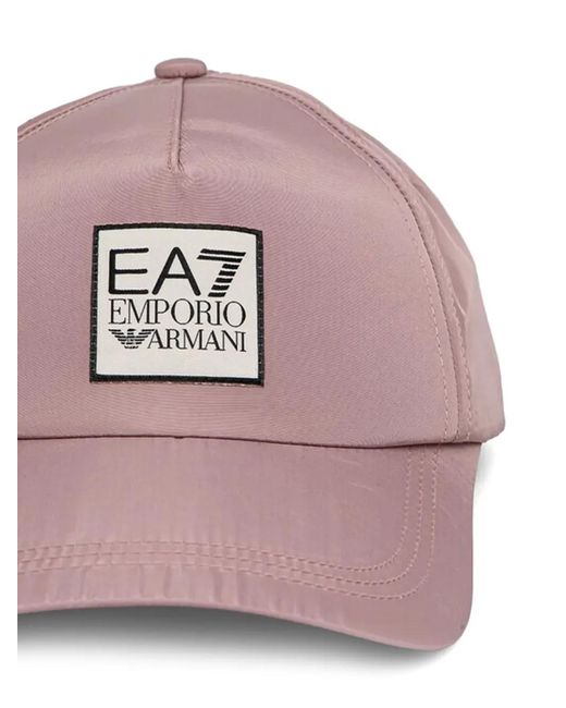 EA7 Pink Logo-Patch Hat