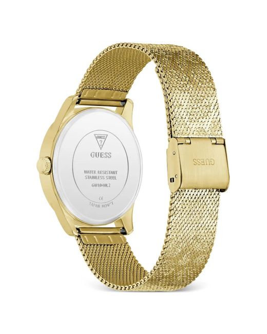 Guess Metallic Tone Floral 36Mm Watch