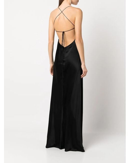 Michelle Mason Black Cut-Out Detail Gown