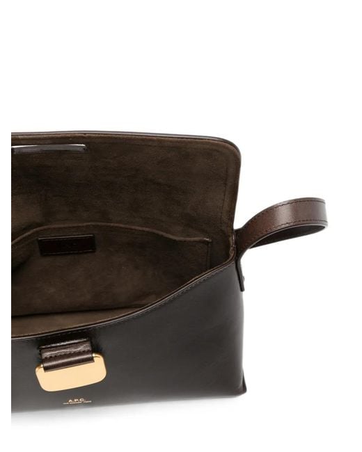 A.P.C. White Small Simone Leather Shoulder Bag