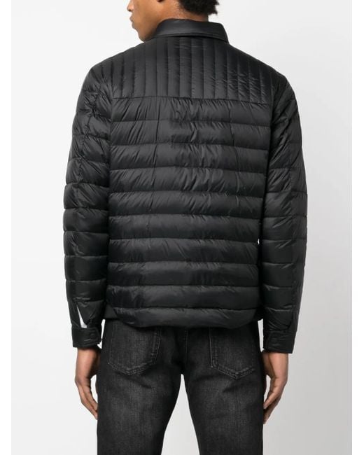 Kiton Black Padded Quilted Shirt Jacket for men