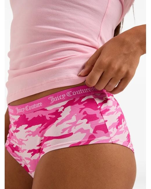 Juicy Couture Pink Logo-Waistband Briefs (Set Of Three)