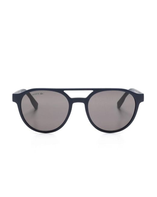 Lacoste Gray Round-frame Sunglasses for men