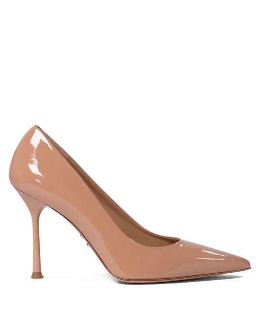 Sergio Levantesi White 95Mm Leather Pointed-Toe Pumps