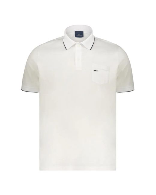 Paul & Shark White Logo-Embroidered Polo Shirt for men