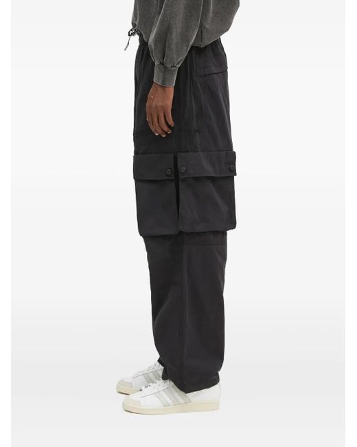 Aape By A Bathing Ape Black Multi-Pocket Drawstring Trousers for men