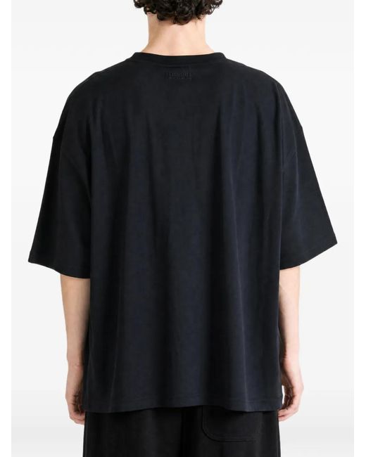 Vetements Black Logo-Print Oversized T-Shirt for men