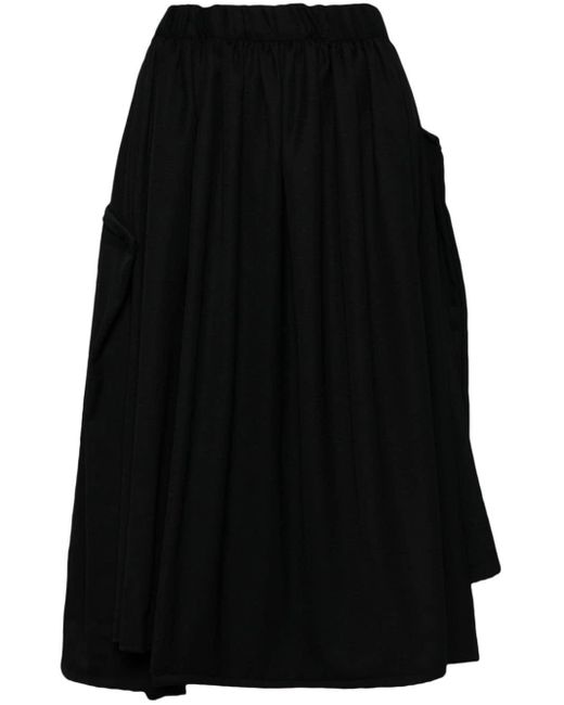 Comme des Garçons Black Asymmetric Design Wool Skirt