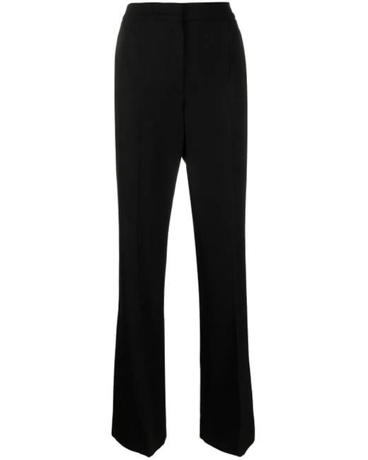 Moschino Black High-Rise Straight-Leg Trousers