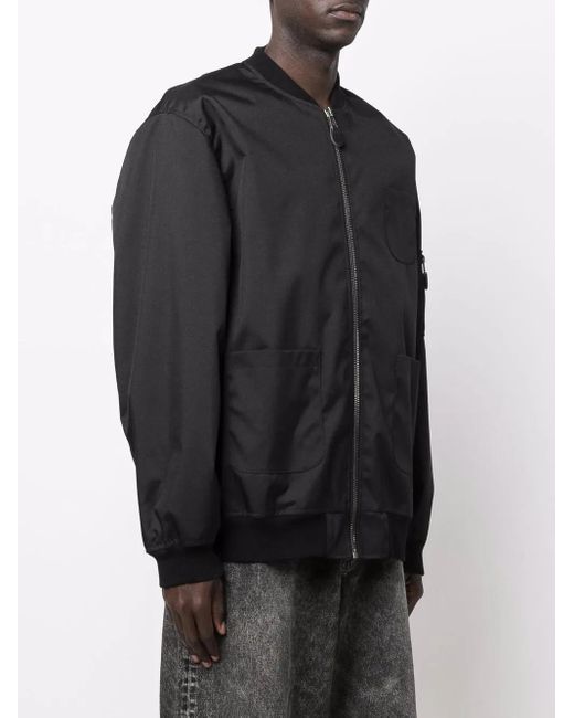 Raf Simons Black Echodomer-Print Bomber Jacket for men